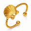 Aurelia Seashell Ring – 18K Gold Plated
