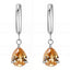 Amber Drop Hoop Earrings – 18K Gold Plated