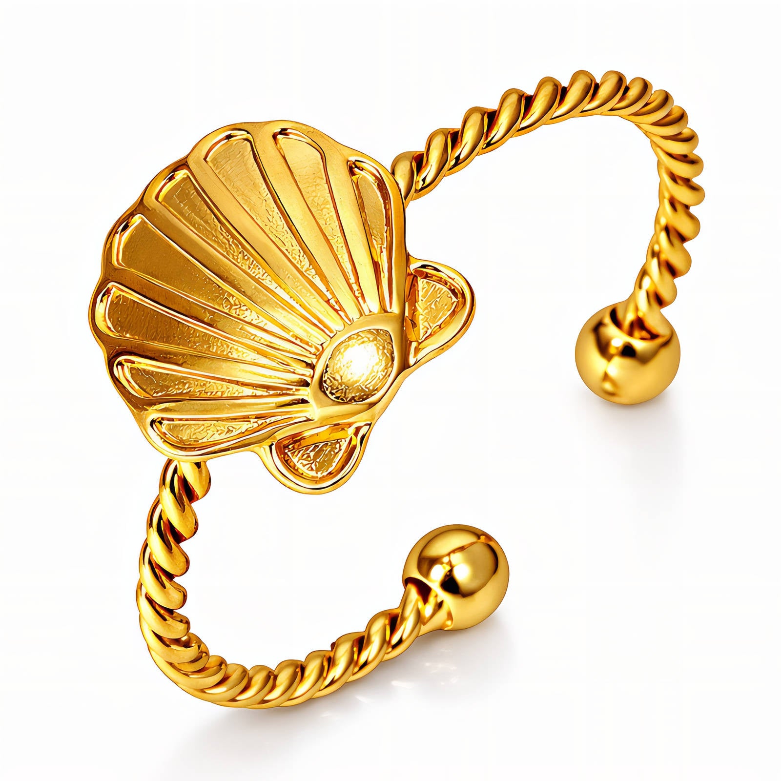 Aurelia Seashell Ring – 18K Gold Plated Main image