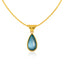 Azure Teardrop Pendant Necklace – 18K Gold Plated
