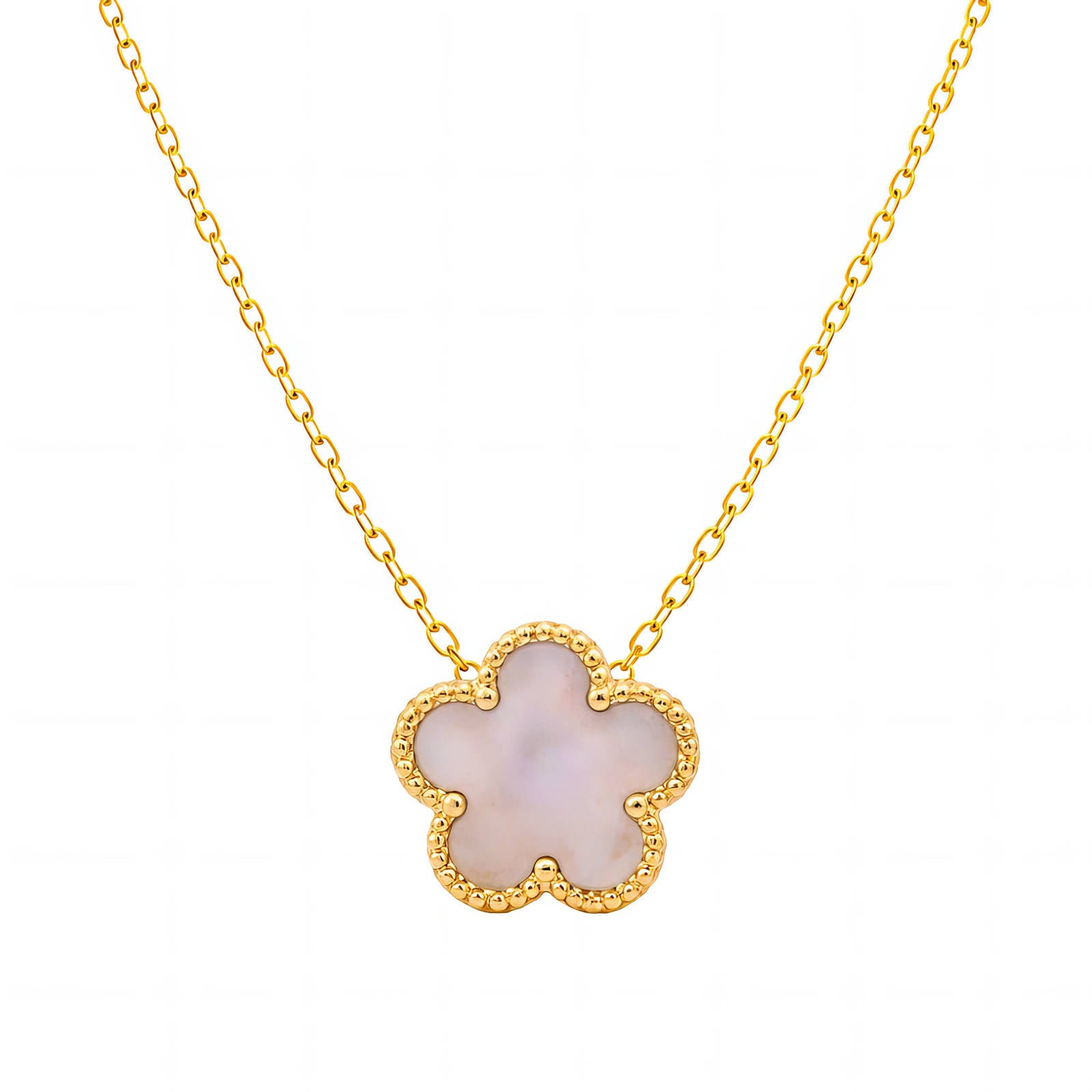 Blossom Clover Pendant Necklace – 18K Gold Plated
