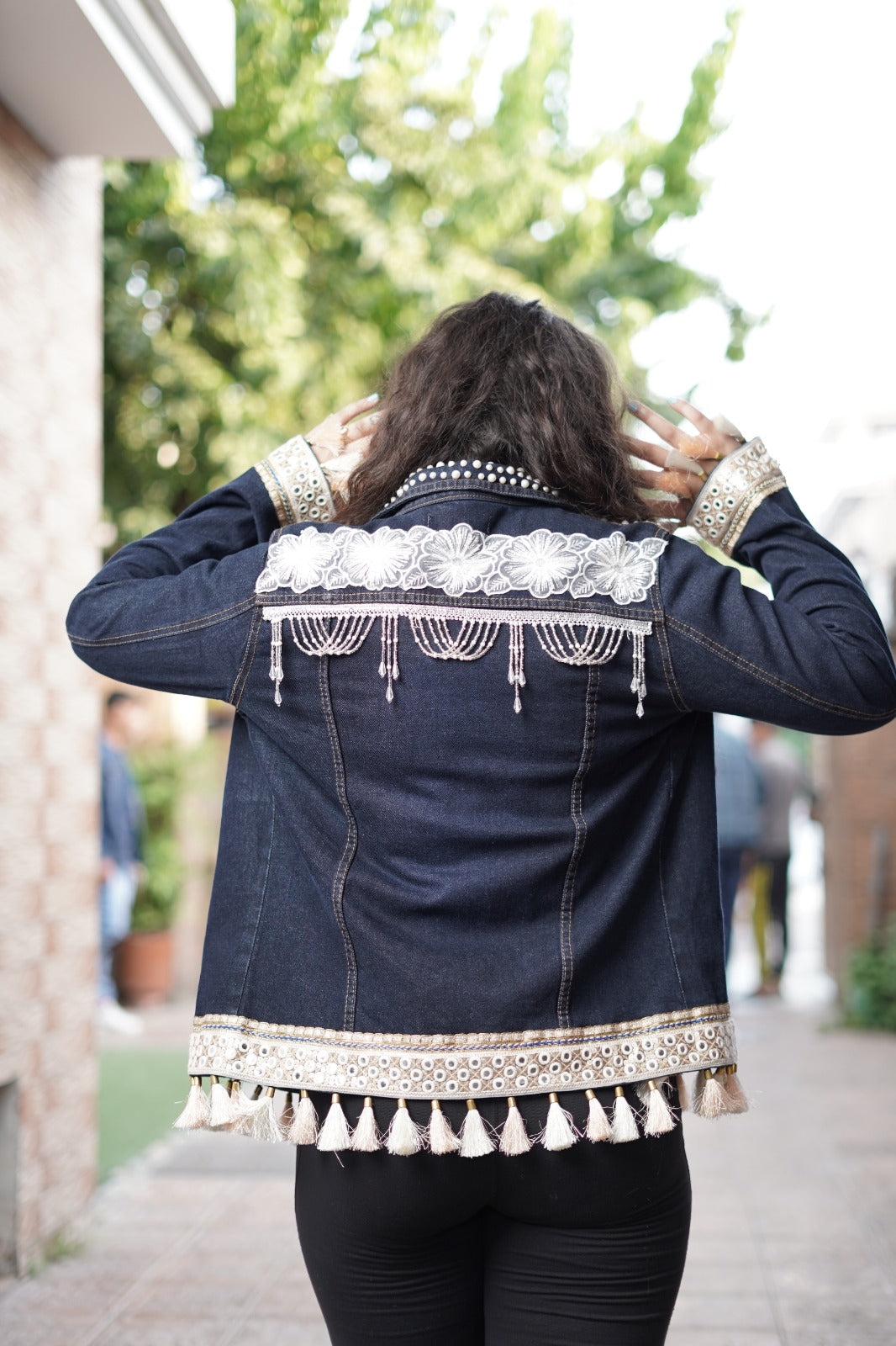 Boho Luxe Embellished Denim Jacket Secondary image