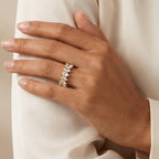 Celeste Crystal Band Ring  – 18K Gold Plated
