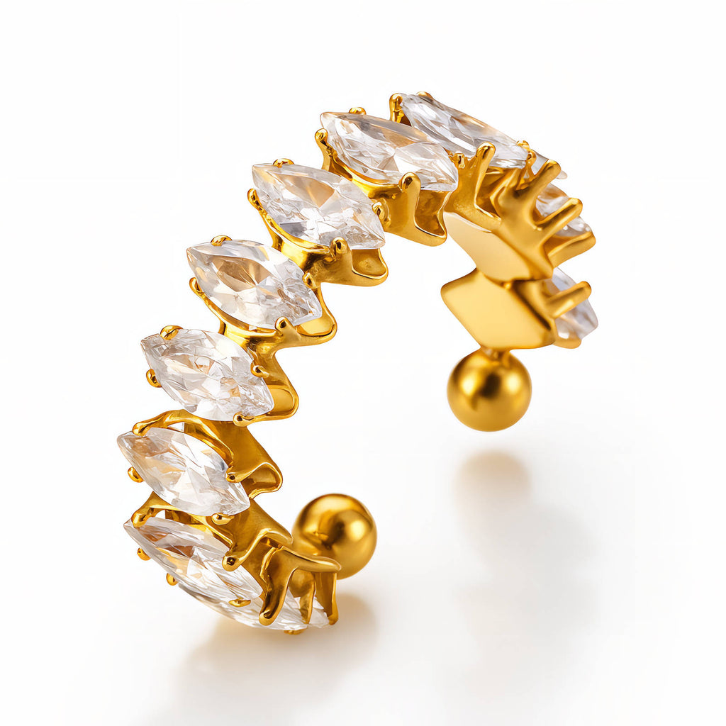Celeste Crystal Band Ring  – 18K Gold Plated