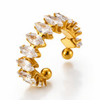 Celeste Crystal Band Ring  – 18K Gold Plated