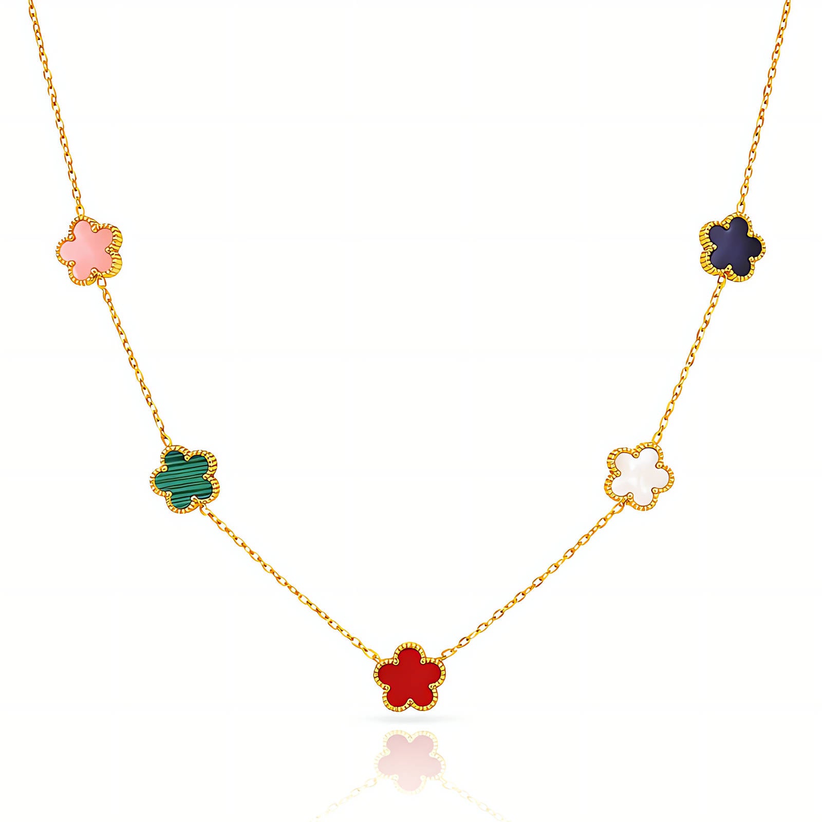 Flower Meadow Charm Necklace – 18K Gold Plated Main image