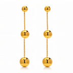 Golden Drop Chain Earrings – 18K Gold Plated