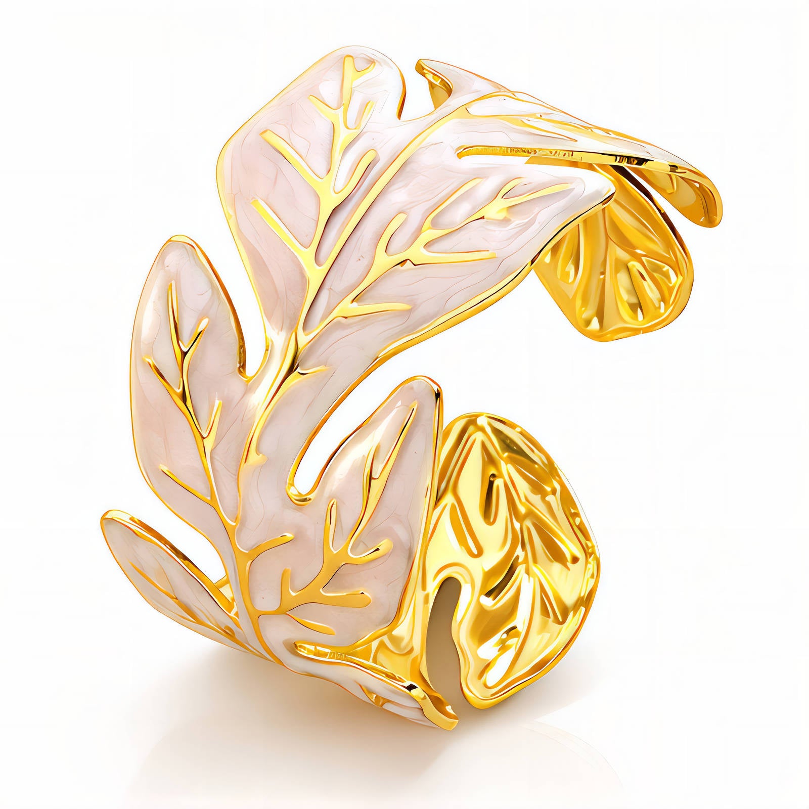 Golden Leaf Wrap Bracelet – 18K Gold Plated