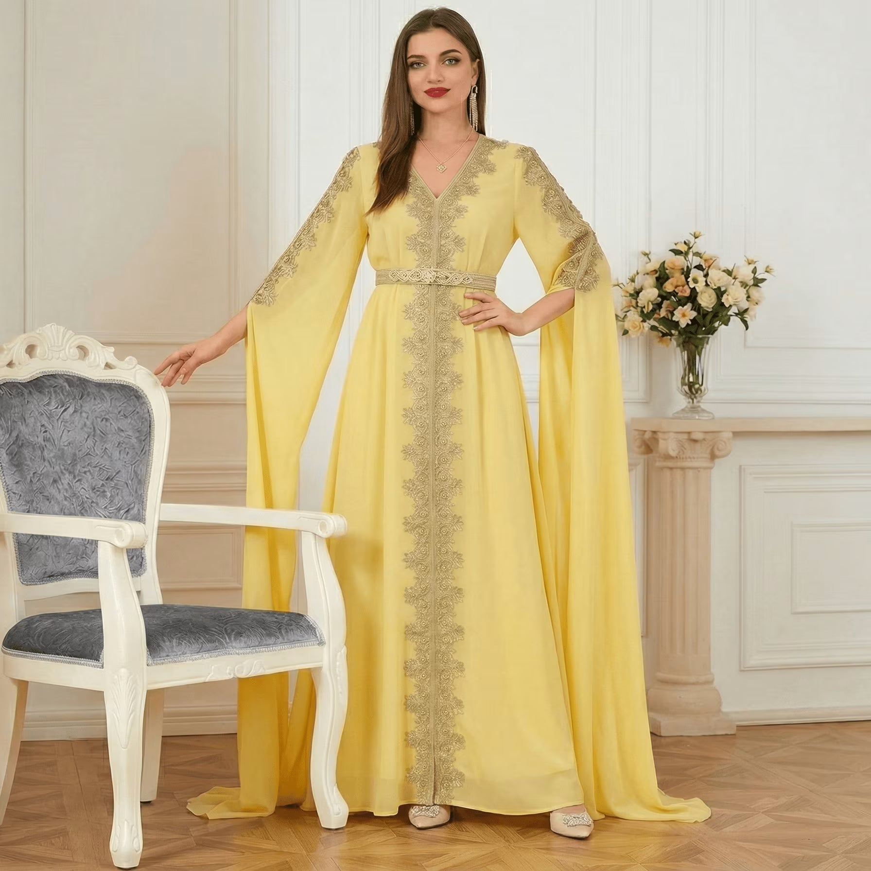Golden Mist Abaya Main image