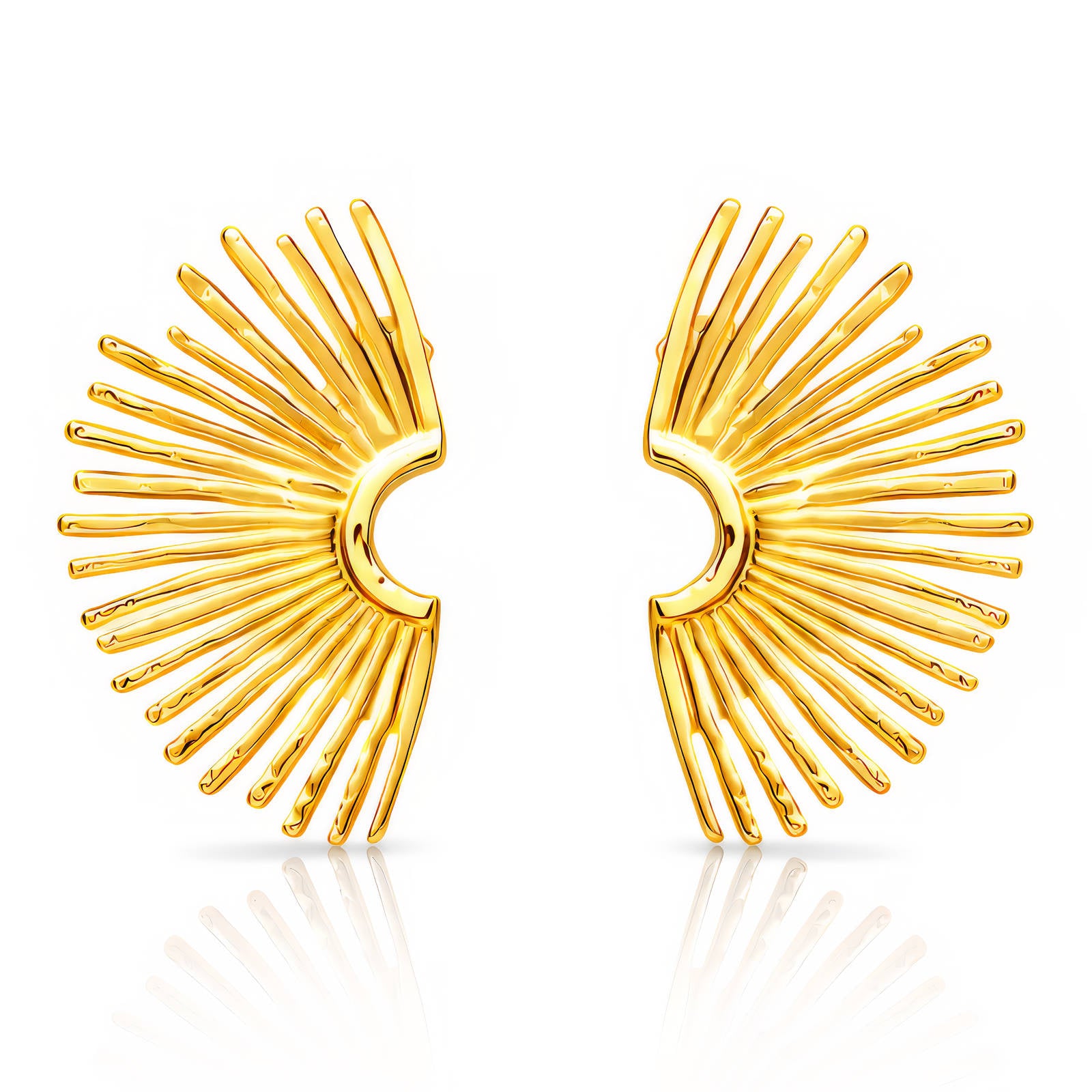 Golden Sunburst Earrings – 18K Gold Plated Main image