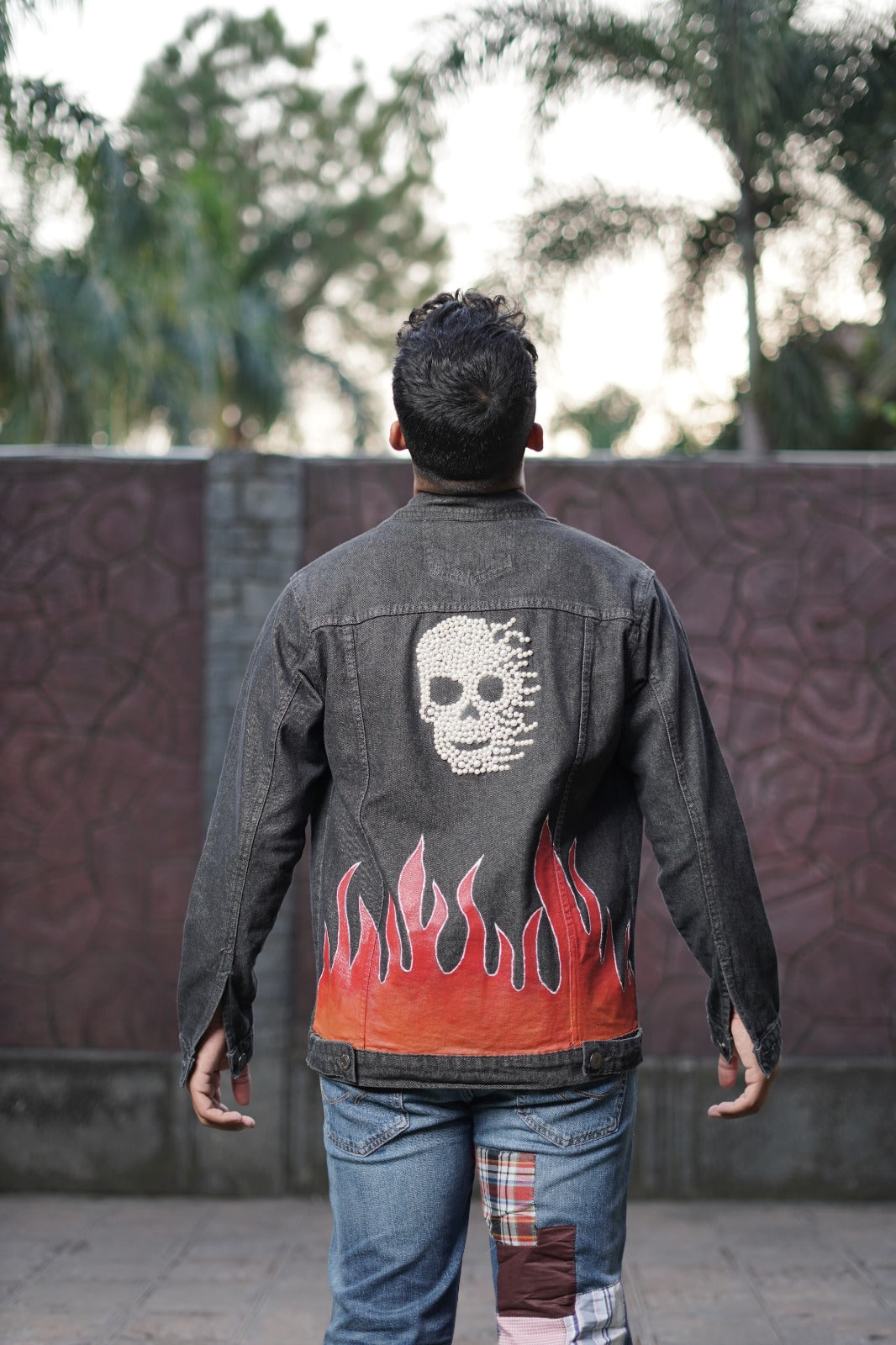 Inferno Skull Denim Jacket Secondary image