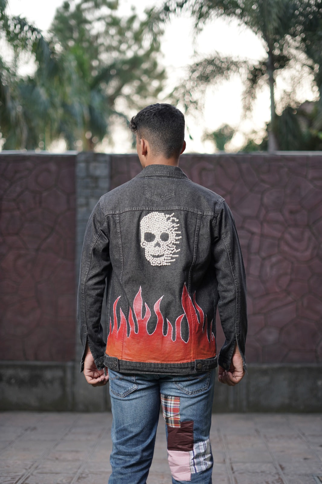 Inferno Skull Denim Jacket Main image