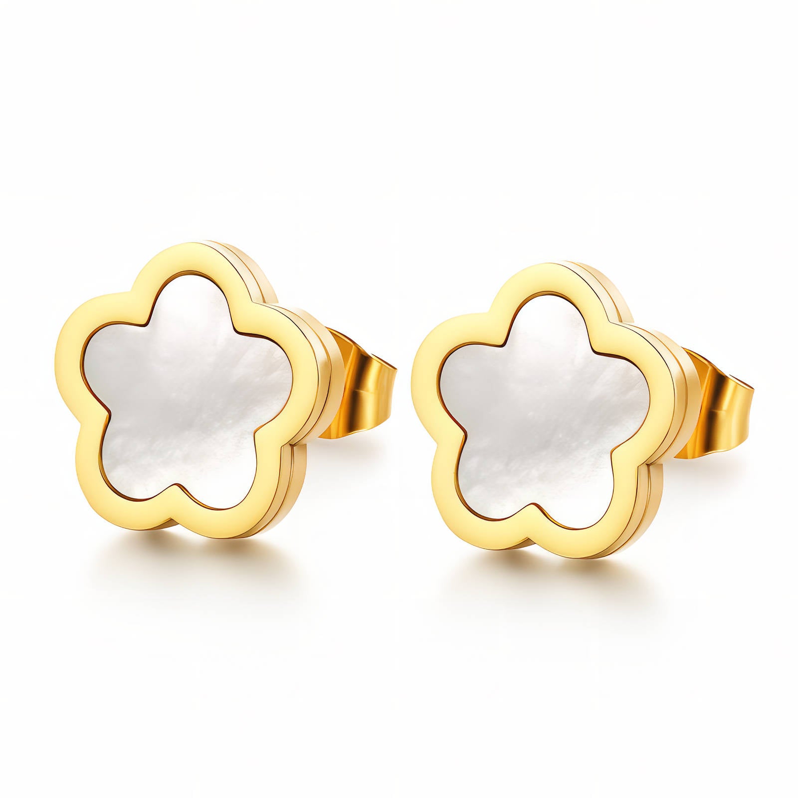 Ivory Bloom Earrings – 18K Gold Plated Main image