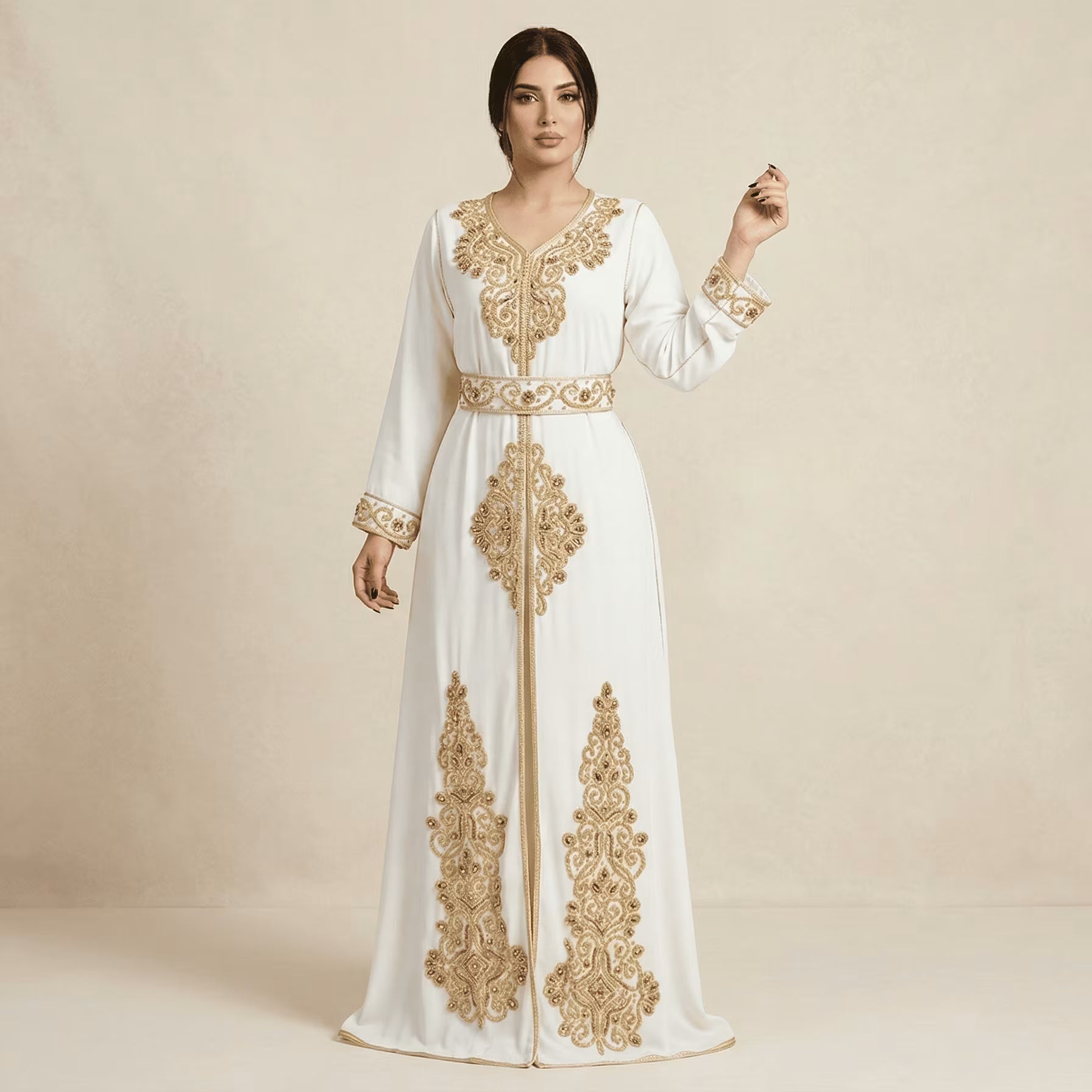 Ivory Crown Abaya Main image