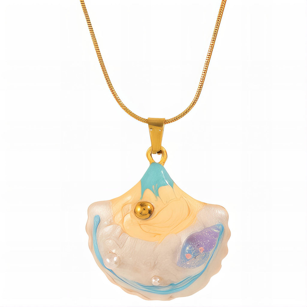 Ocean Mist Shell Necklace – 18K Gold Plated