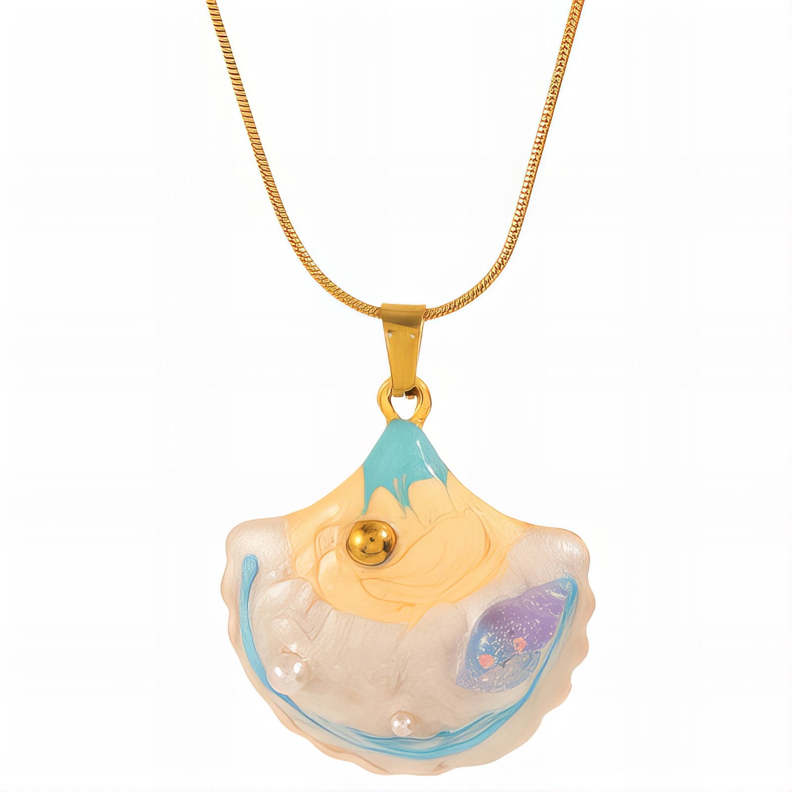 Ocean Mist Shell Necklace – 18K Gold Plated