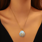 Ocean Pearl Shell Necklace – 18K Gold Plated