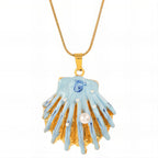 Ocean Pearl Shell Necklace – 18K Gold Plated