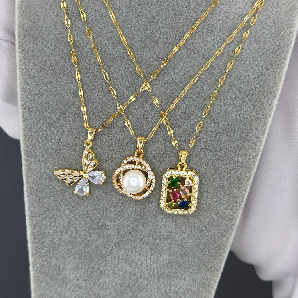 Regalia Multi-Stone Necklace  – 18K Gold Plated