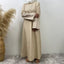 Sand Embroidered Sleeve Abaya